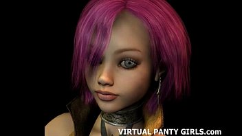 Gadis Anime 3d Bergoyang Dengan Celana Dalam Pink Ketat