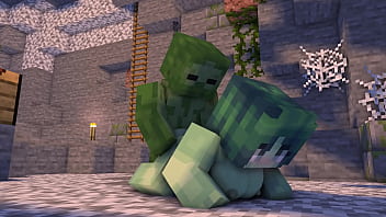 Menyelami Gua Misterius (animasi Minecraft)
