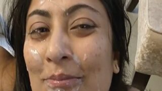 Cock-sucking Slut Earns A Facial Load From Her Man