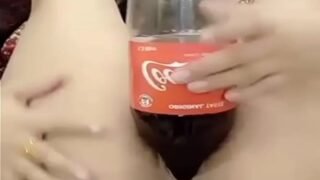 Delhi Darling Deep-throats A Coke Bottle In Her Dripping Slit