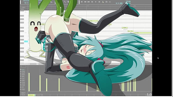 Gadis Anime Miku Nggak Kuat Nahan Klimaksnya, Crot Di Mana-mana.