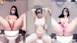 Cantik Colmek Sambil Ngocok Basah Di Toilet Mall.