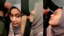 Hijab Doyan Sepong Sampe Crot Muncrat Di Muka