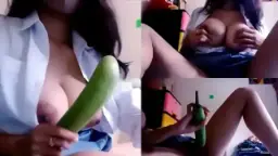 Terbaru Abis Pulang Sekolah, Colmek Pake Terong Sampe Basah Kuyup