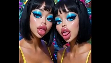 30 Detik Ai Animasi: Cewek Seksi Saling Jilat Bibir, Bikin Nafsu Naik